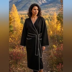 Aiyaliu fleece whipstitch coat size S/M